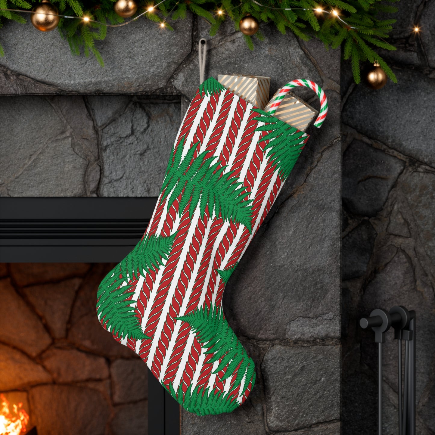 Kalikimaka Stocking - Red/Green