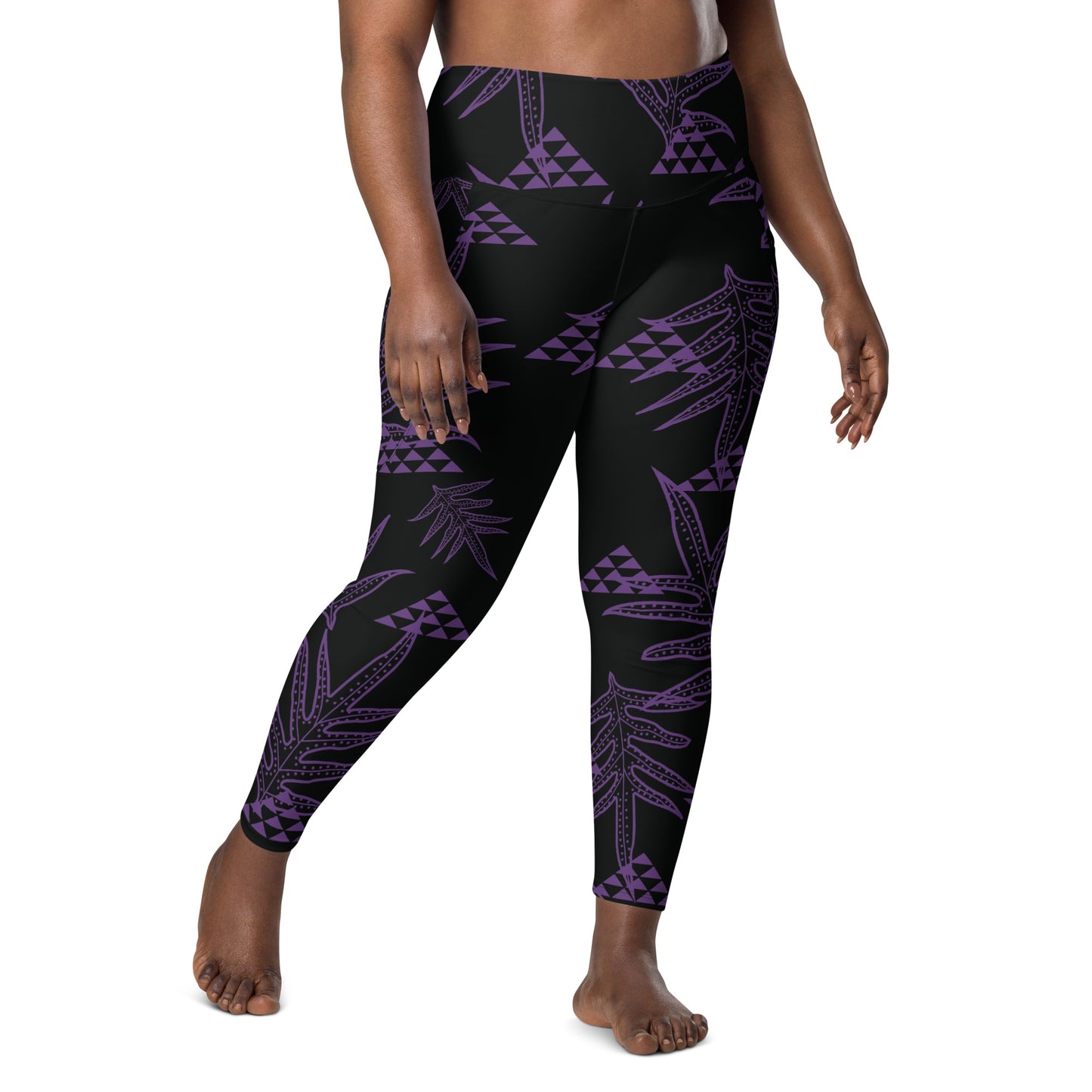 Laua'e Purple Leggings with pockets