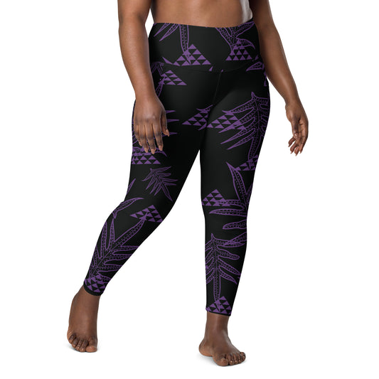 Laua'e Purple Leggings with pockets