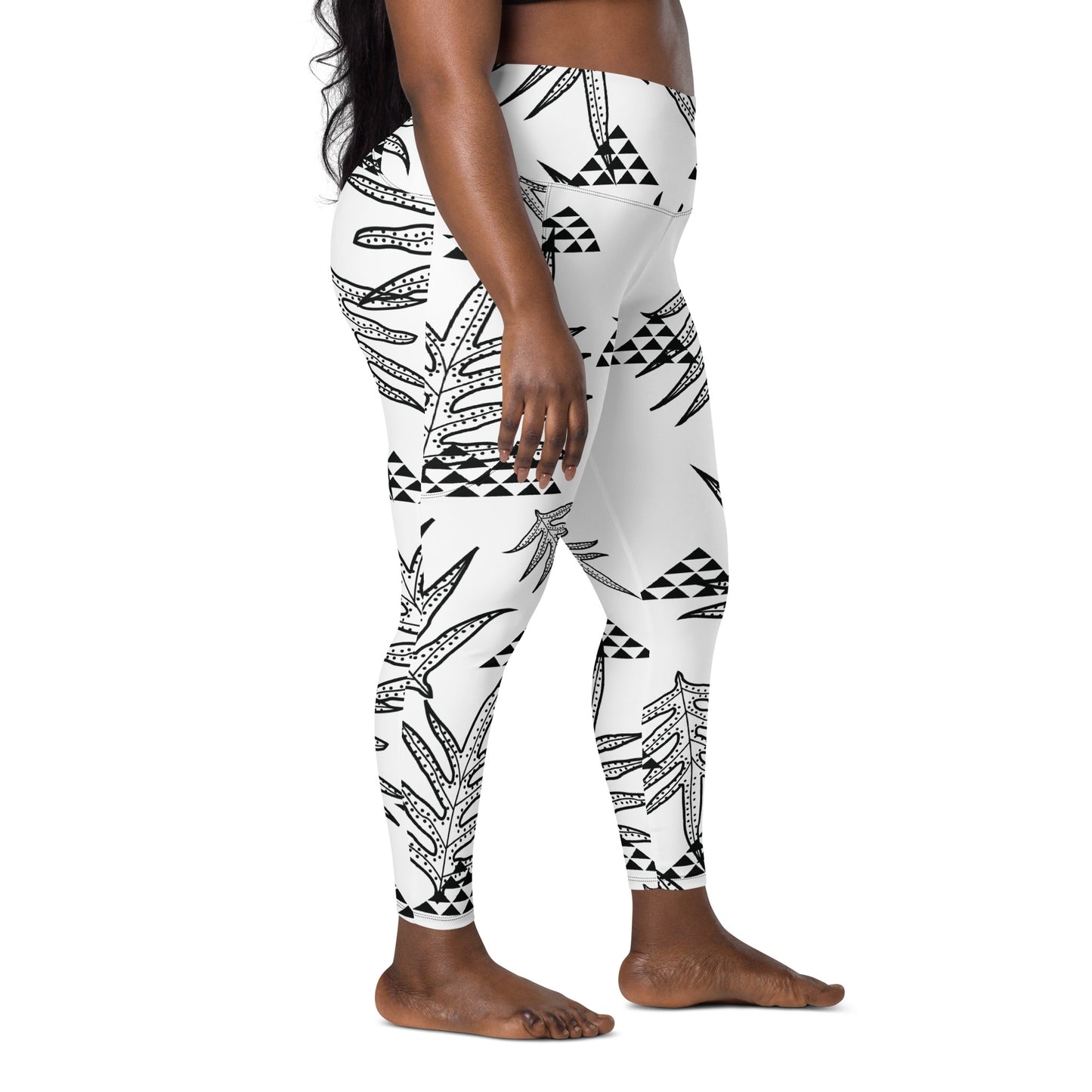 Laua'e White Leggings with pockets