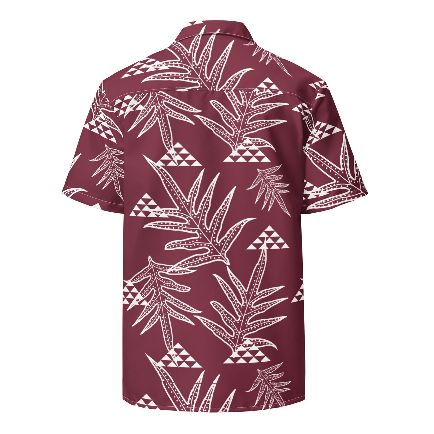 Laua'e Maroon Unisex button shirt