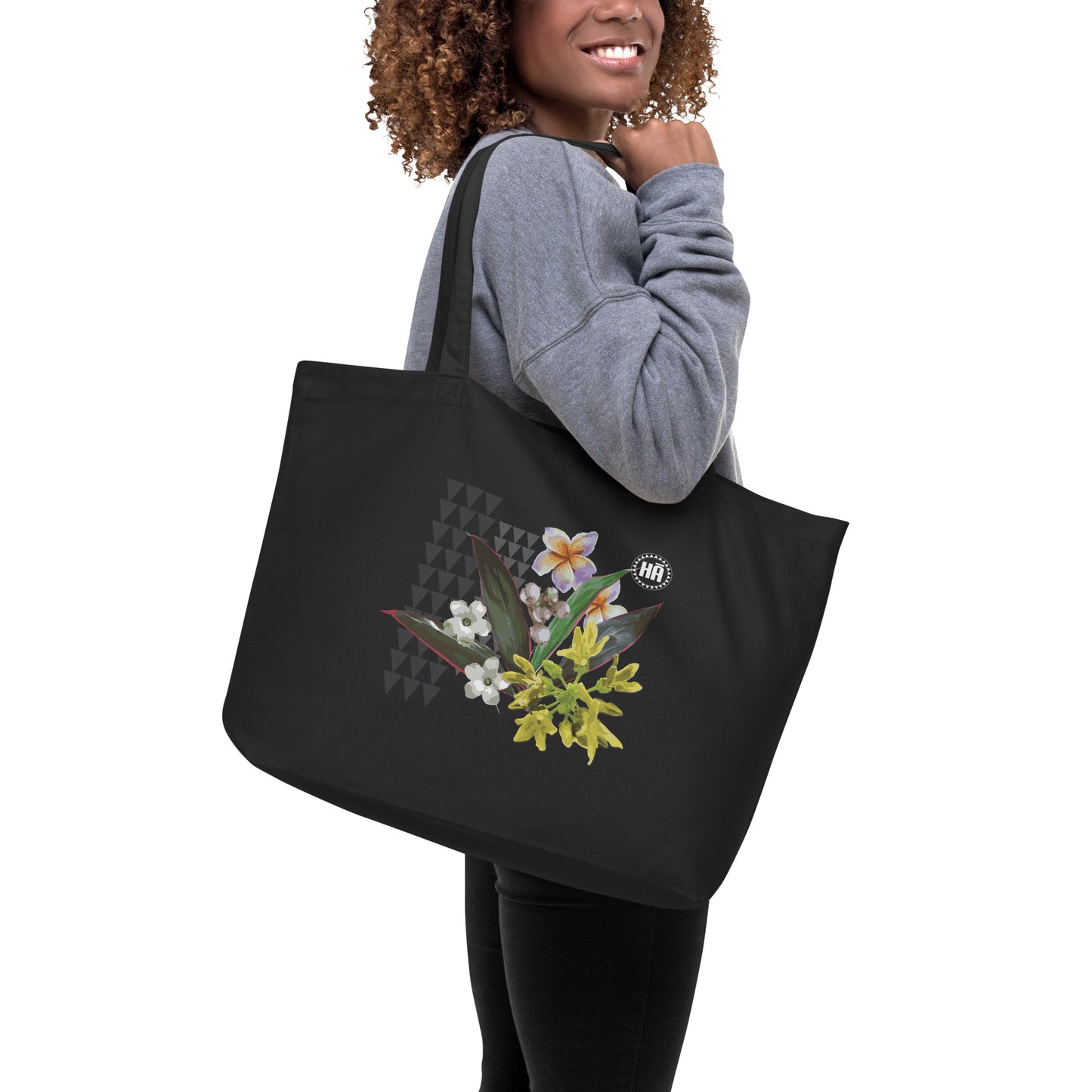 Aloha Kīhāpai Large organic tote bag