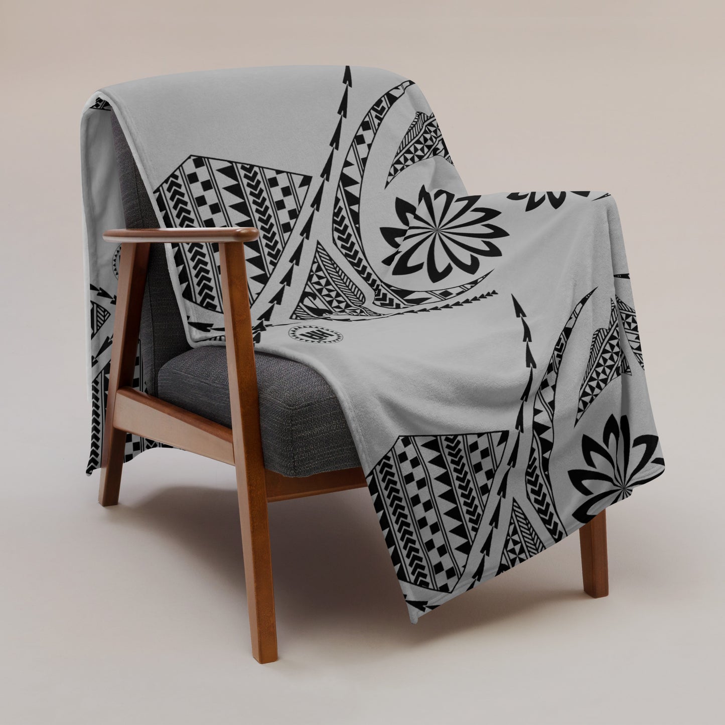 Grey Pakipika Throw Blanket