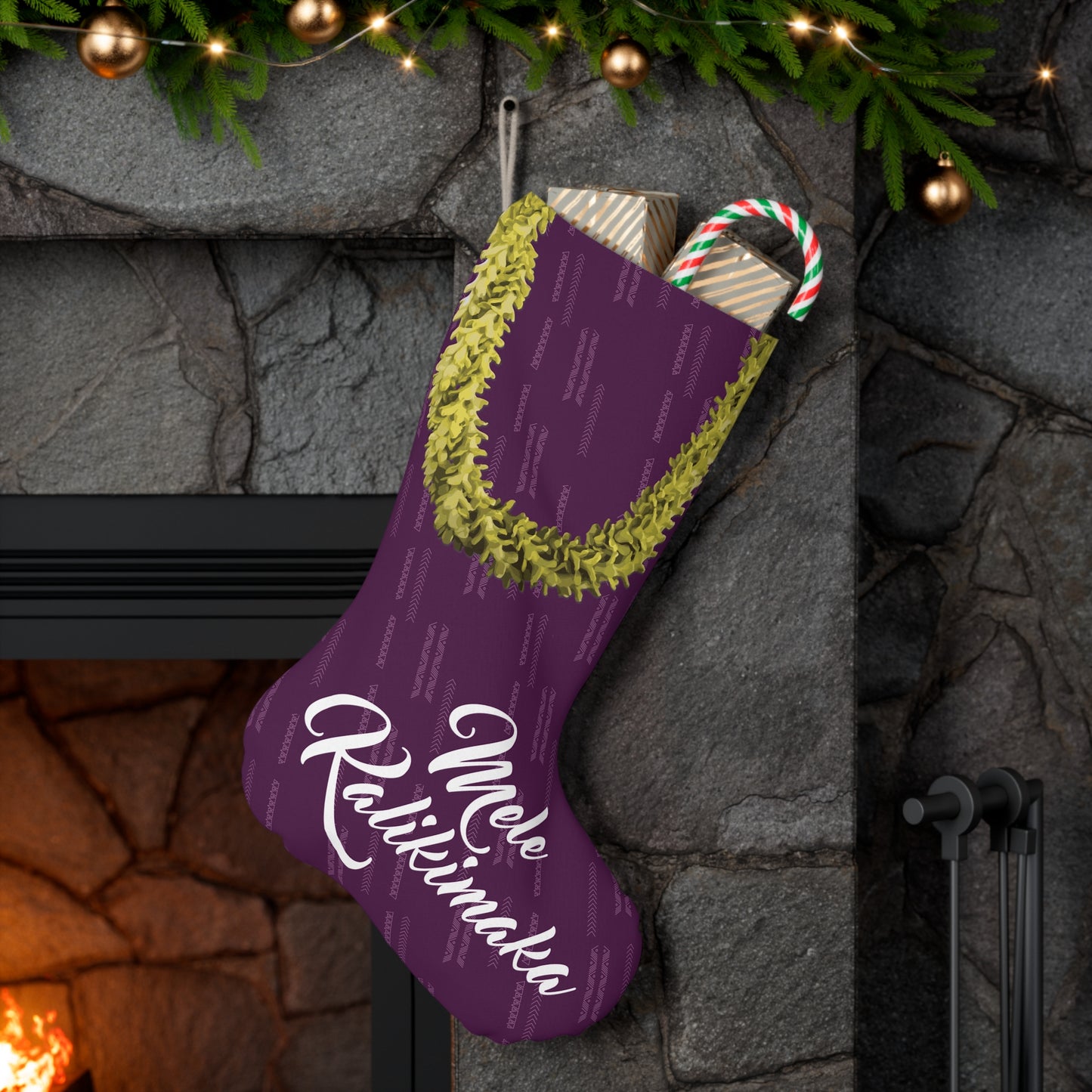 Kalikimaka Stocking - Purple