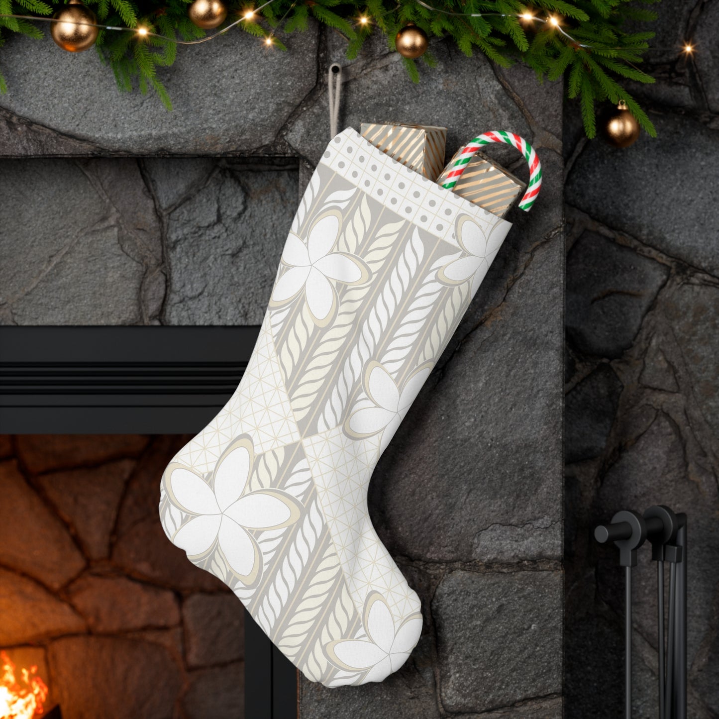 Kalikimaka Stocking - White