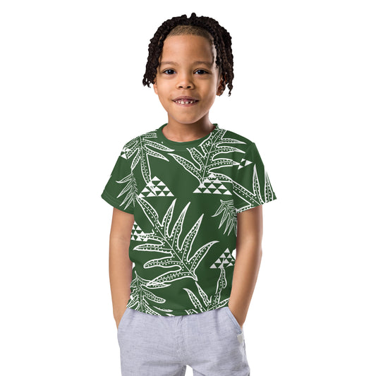 Laua'e Green Kids crew neck t-shirt