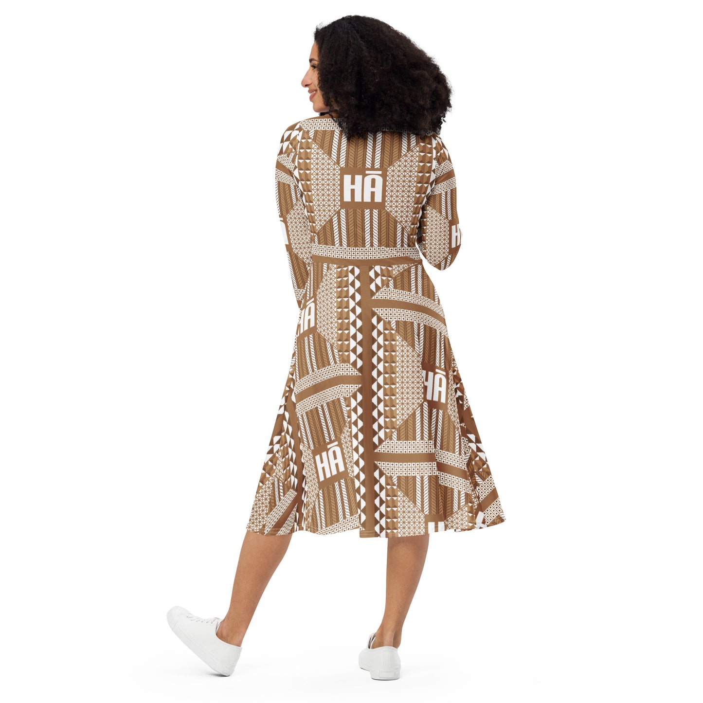 Malino Long Sleeve Dress - Brown