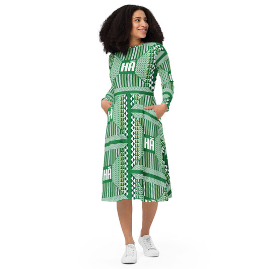 Malino Long Sleeve Dress - Green