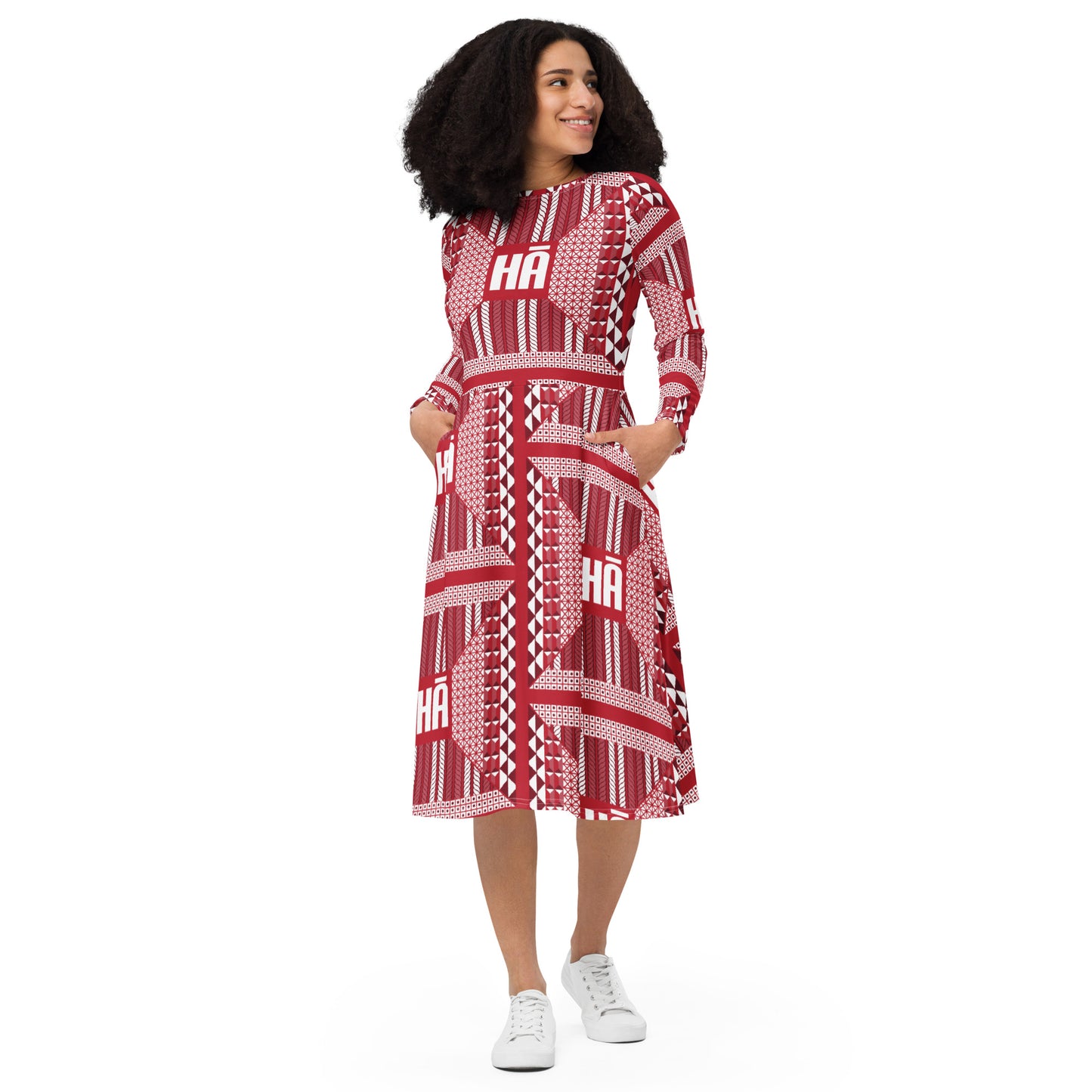 Malino Long Sleeve Dress - Red