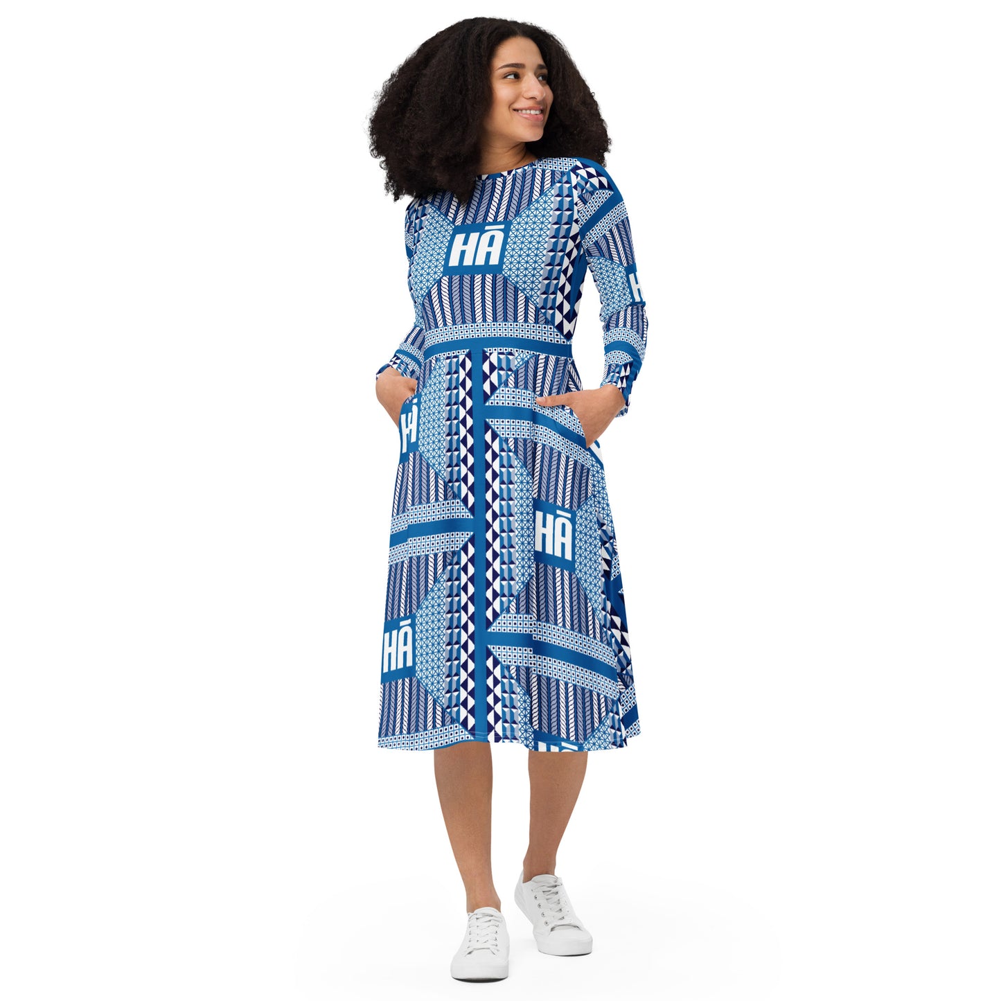 Malino Long Sleeve Dress - Blue