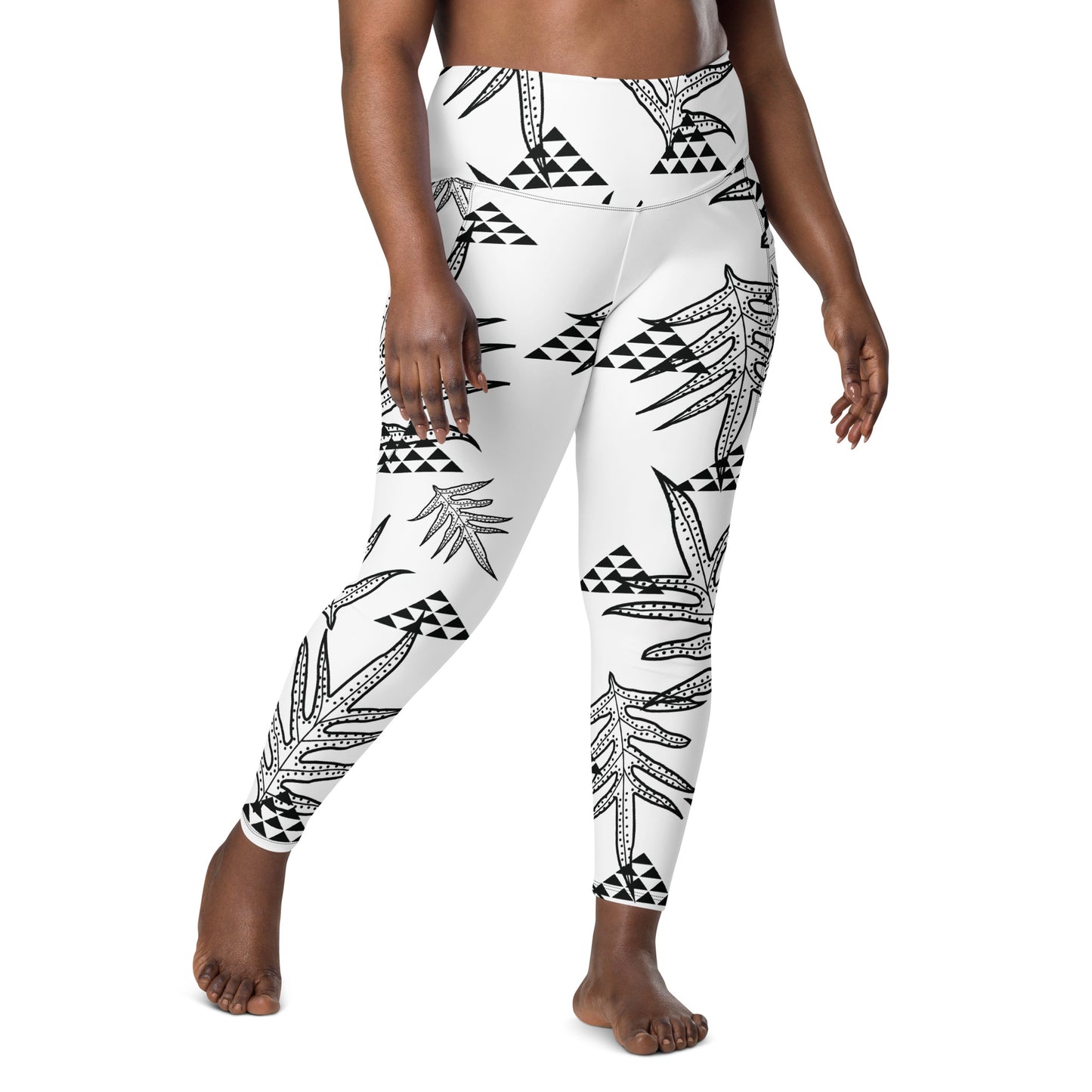 Laua'e White Leggings with pockets