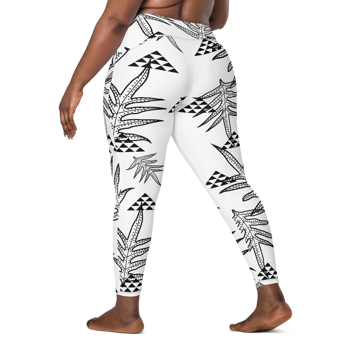 Laua'e White Leggings with pockets