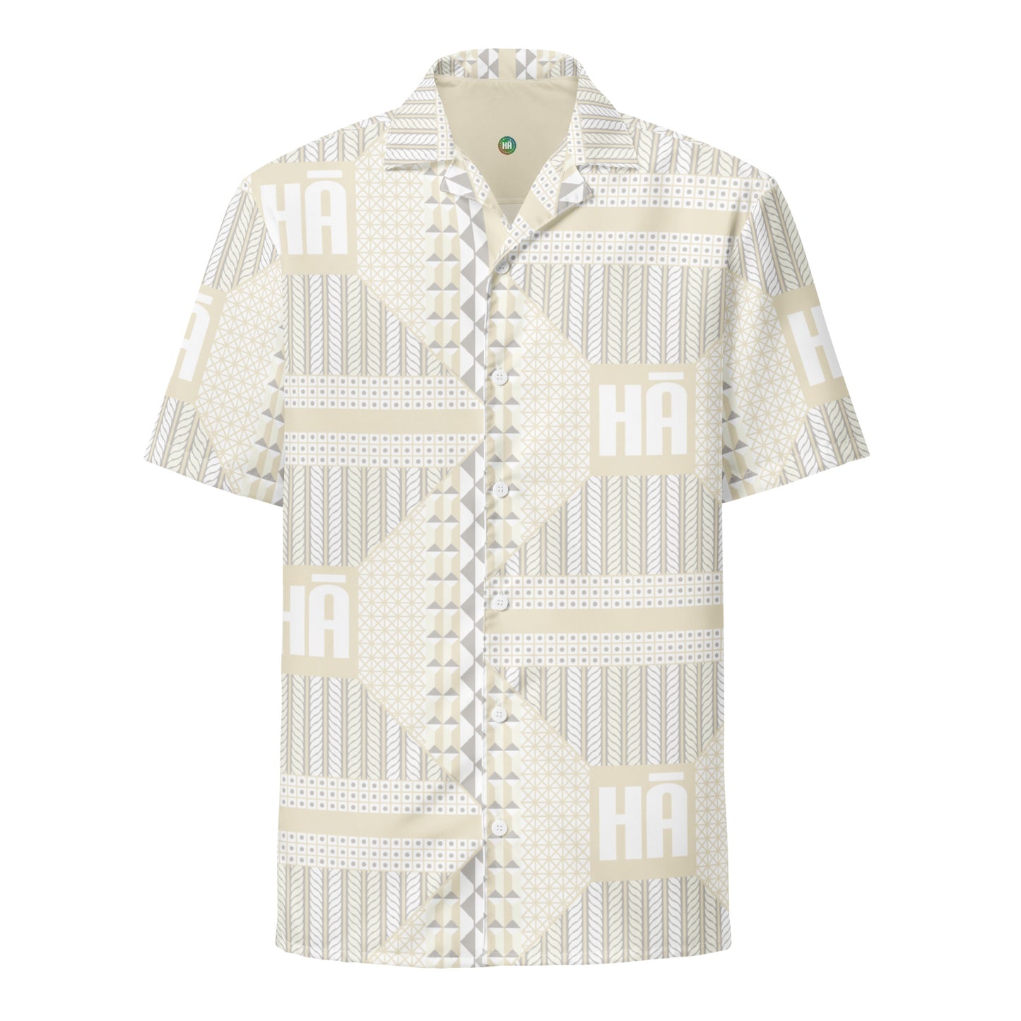 Malino button "Aloha" shirt - Cream