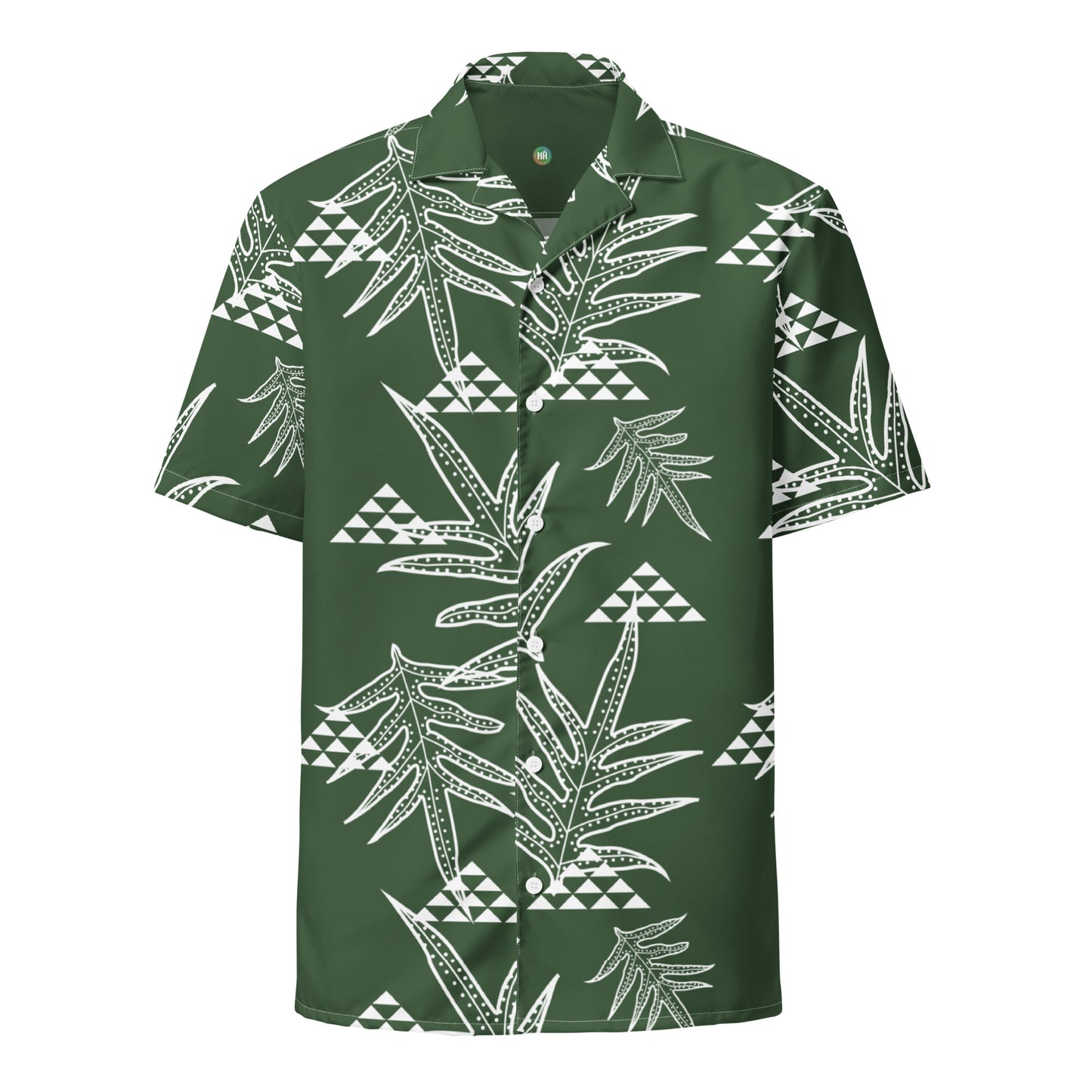 Laua'e Green Unisex button shirt