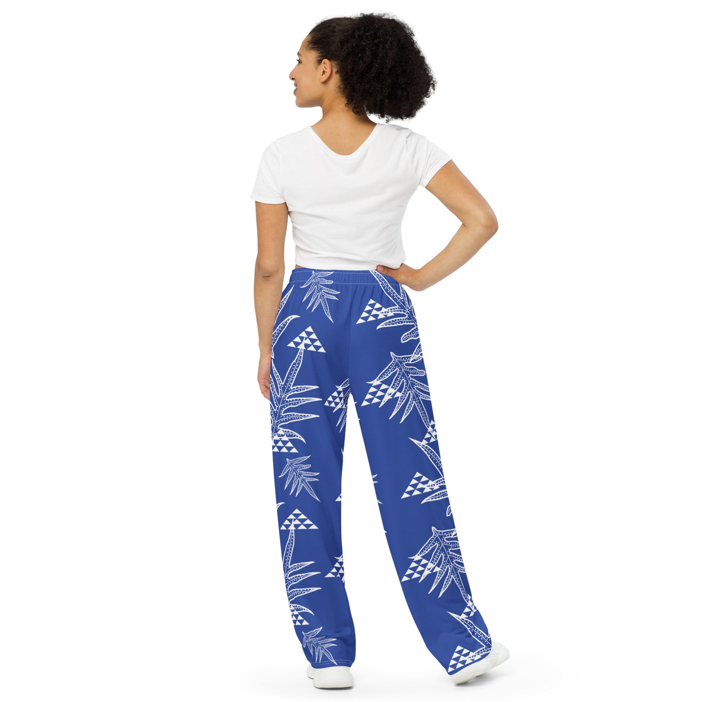 Laua'e Royal unisex wide-leg pants