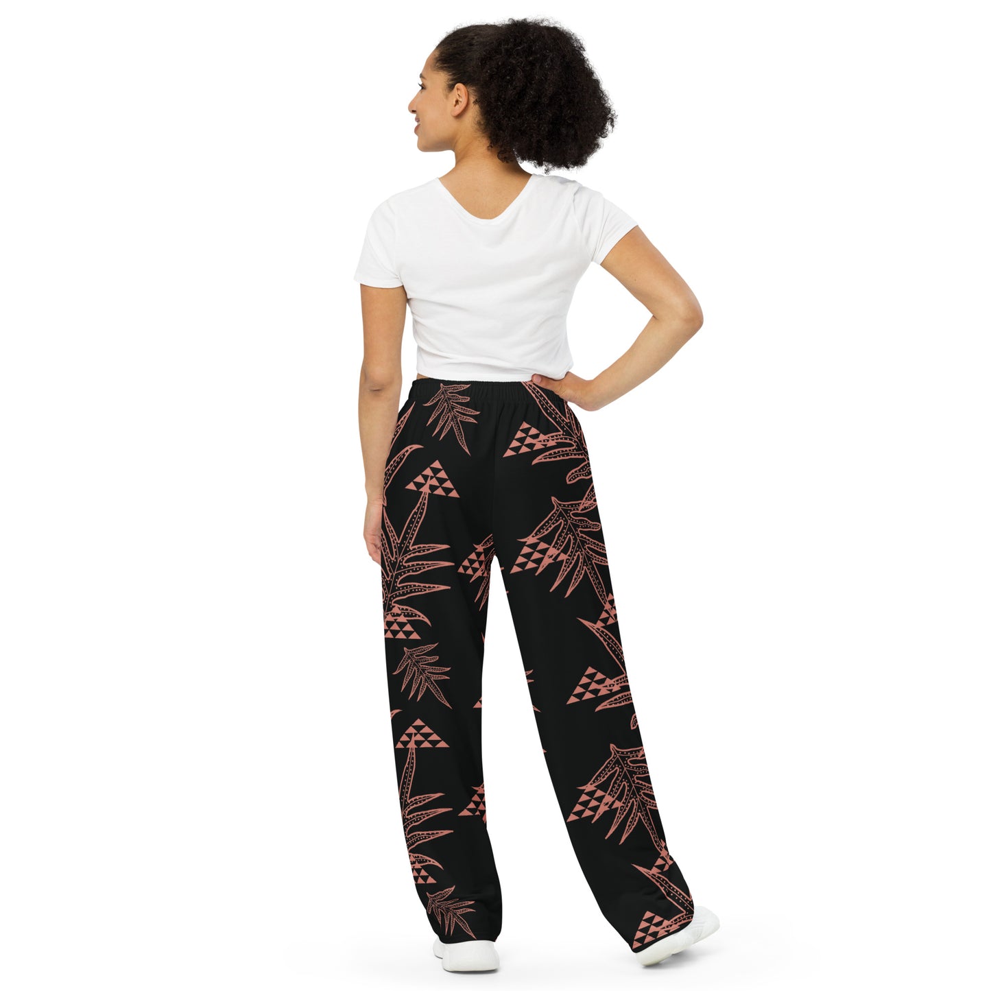 Laua'e Rose unisex wide-leg pants