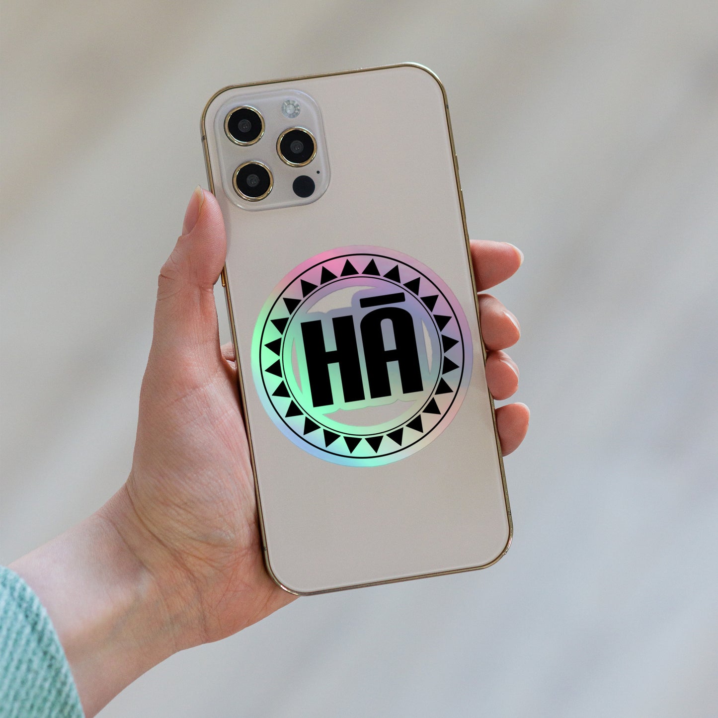 Hā Logo Holographic stickers