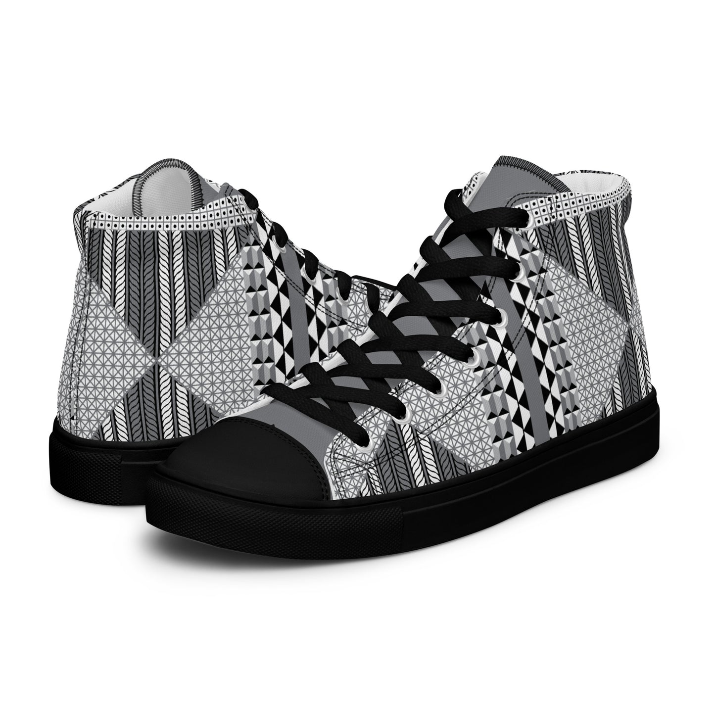 Malino Men’s high top canvas shoes - Black